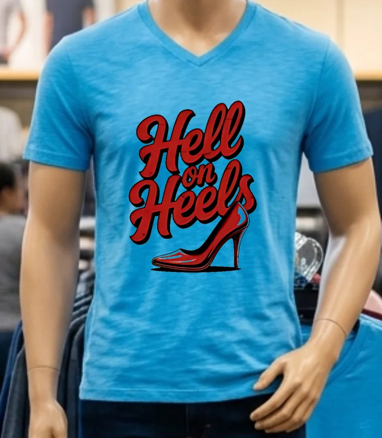 Hell On Heels Shirt - blue-shirt Hell On Heels Shirt Blue Shirt