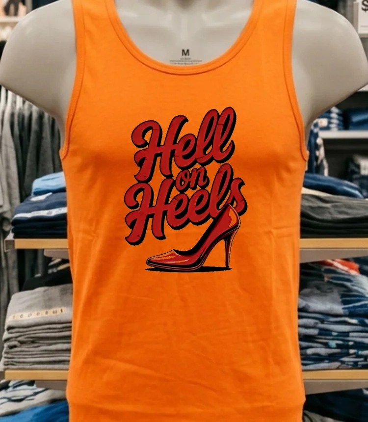 Hell On Heels Shirt - orange-shirt Hell On Heels Shirt Orange Shirt