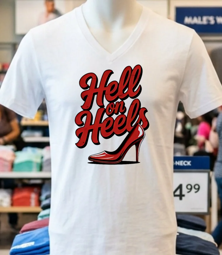 Hell On Heels Shirt - white-t-shirt Hell On Heels Shirt White T Shirt 2