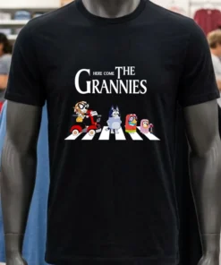 Here Come The Grannies Tee Blue Dog Grannies Cute Shirt