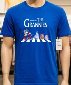 Here Come The Grannies Tee Blue Dog Grannies Cute Shirt