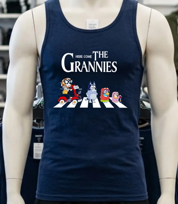 Here Come The Grannies Tee Blue Dog Grannies Cute Shirt - navy-shirt Here Come The Grannies Tee Blue Dog Grannies Cute Shirt Navy Shirt