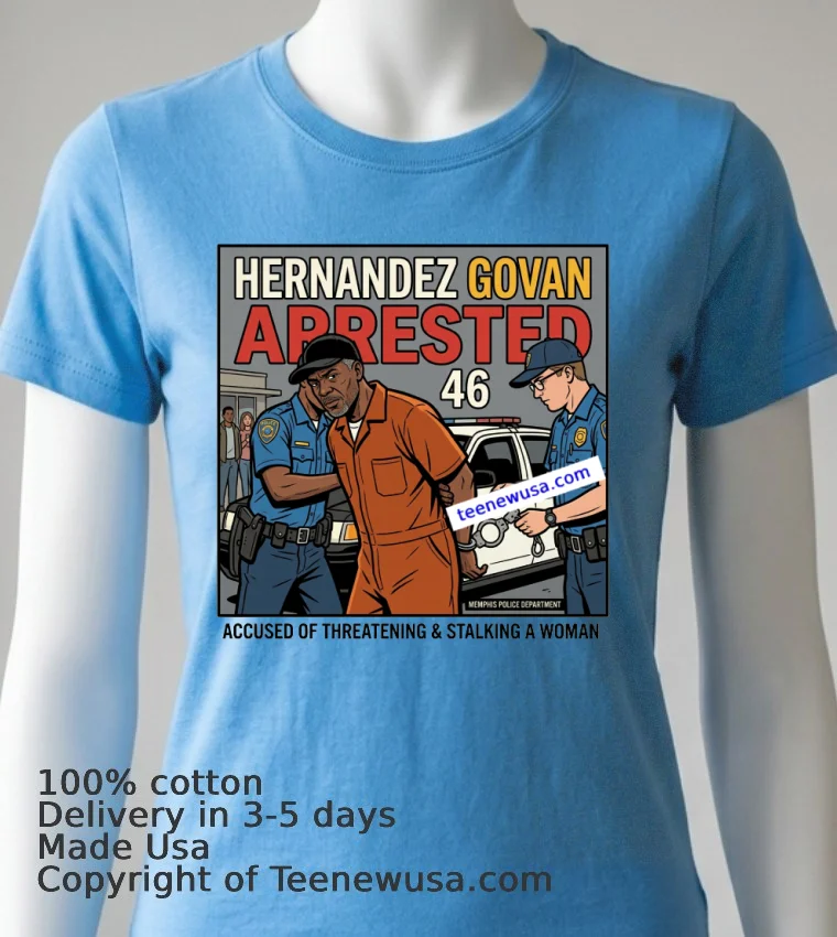 Herner Govan 46 Has Also Been Arrested By Police T Shirt - blue-shirt Herner Govan 46 Has Also Been Arrested By Police T Shirt Blue Shirt