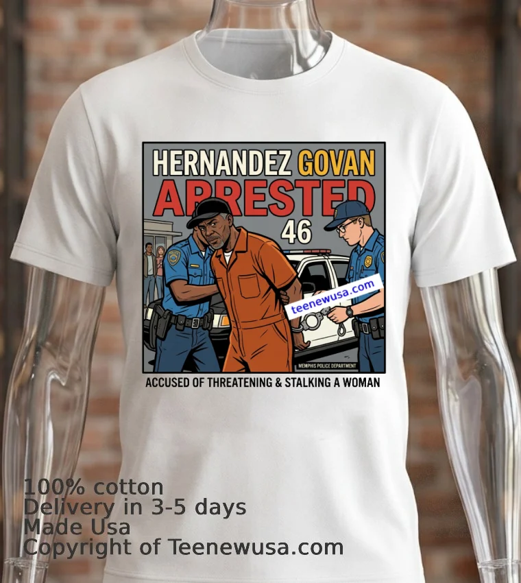Herner Govan 46 Has Also Been Arrested By Police T Shirt - white-t-shirt 2 Herner Govan 46 Has Also Been Arrested By Police T Shirt White T Shirt 2
