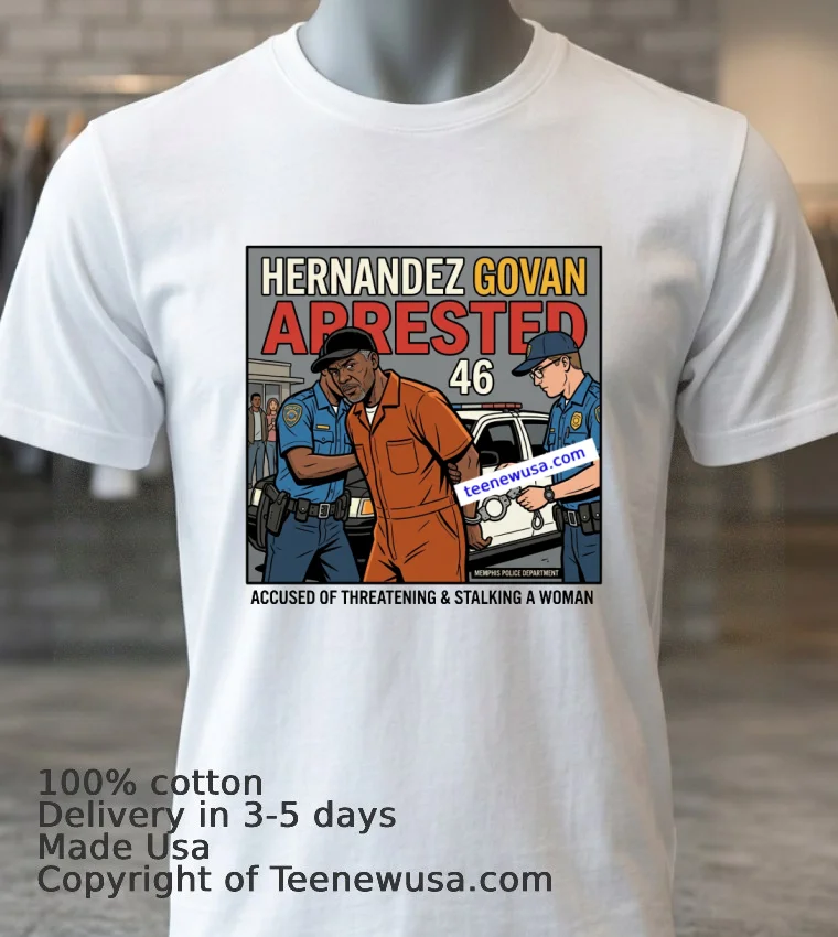 Herner Govan 46 Has Also Been Arrested By Police T Shirt - white-t-shirt 3 Herner Govan 46 Has Also Been Arrested By Police T Shirt White T Shirt 3