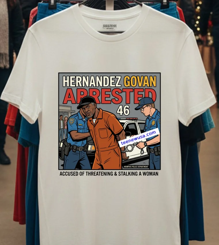 Herner Govan 46 Has Also Been Arrested By Police T Shirt - white-t-shirt Herner Govan 46 Has Also Been Arrested By Police T Shirt White T Shirt