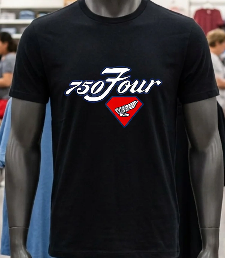 Honda 750 Four Emblem Shirt Balck Shirt 1