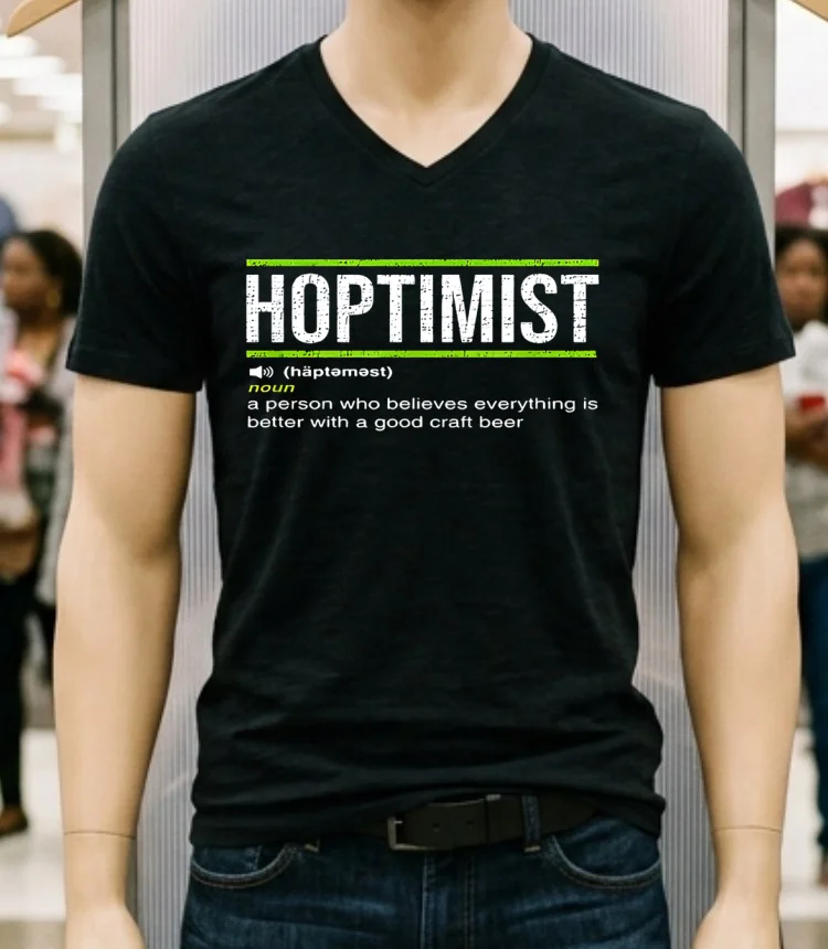 Hoptimist Definition Craft Beer Shirt - balck-shirt Hoptimist Definition Craft Beer Shirt Balck Shirt