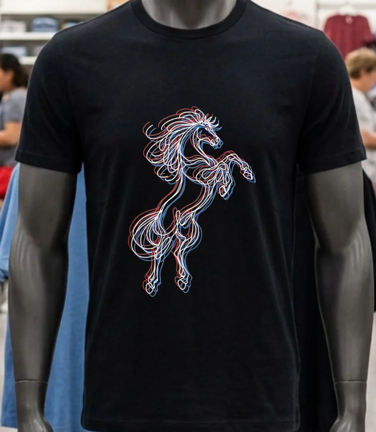 Horse 3D 2026 Shirt - balck-shirt Horse 3d 2026 Shirt Balck Shirt 1