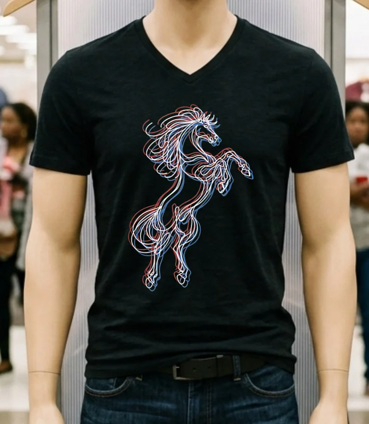 Horse 3D 2026 Shirt - balck-shirt Horse 3d 2026 Shirt Balck Shirt