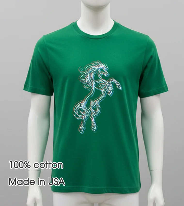 Horse 3D 2026 Shirt - green-shirt Horse 3d 2026 Shirt Green Shirt