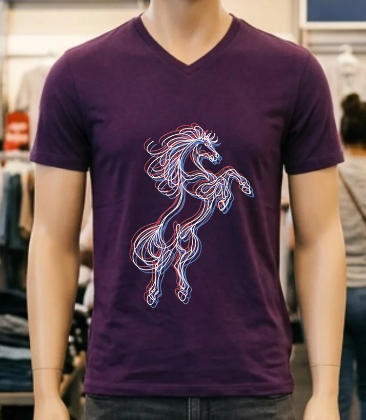Horse 3D 2026 Shirt - purple-shirt Horse 3d 2026 Shirt Purple Shirt