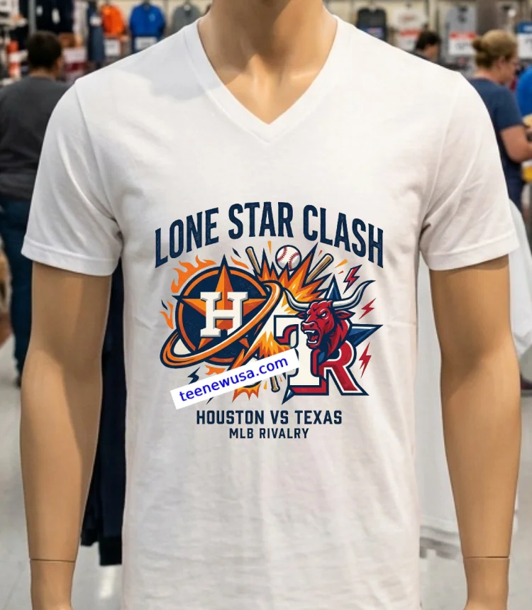 Houston Astros Vs Texas Rangers Mlb All Star Sport T Shirt - white-t-shirt Houston Astros Vs Texas Rangers Mlb All Star Sport T Shirt White T Shirt 3
