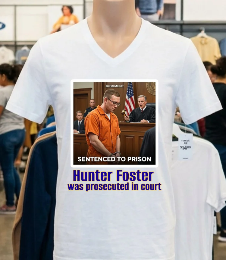 Hunter Foster Was Prosecuted In Court T Shirt White T Shirt 1