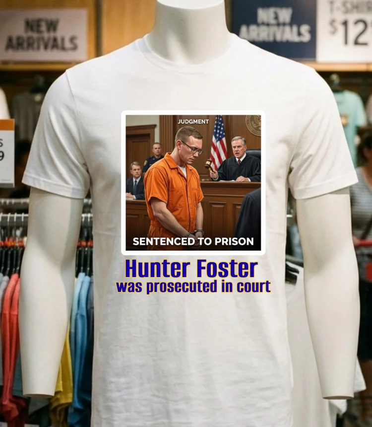 Hunter Foster Was Prosecuted In Court T Shirt - white-t-shirt Hunter Foster Was Prosecuted In Court T Shirt White T Shirt 3