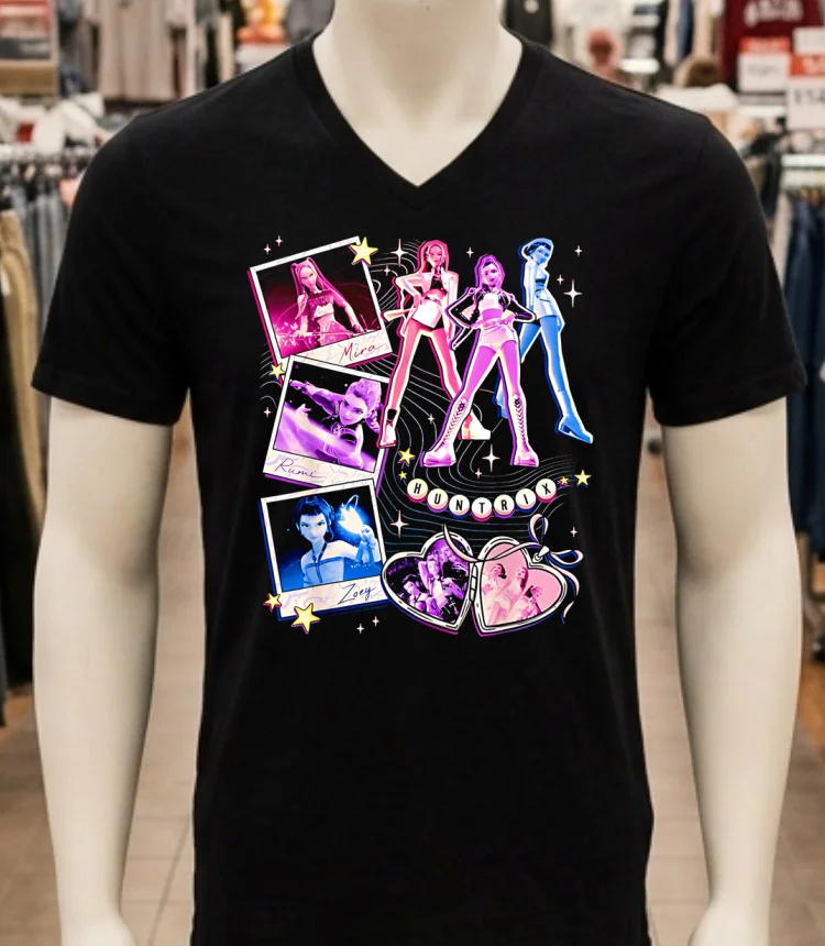 Huntrix Graphic Design Style Shirt Balck Shirt 1