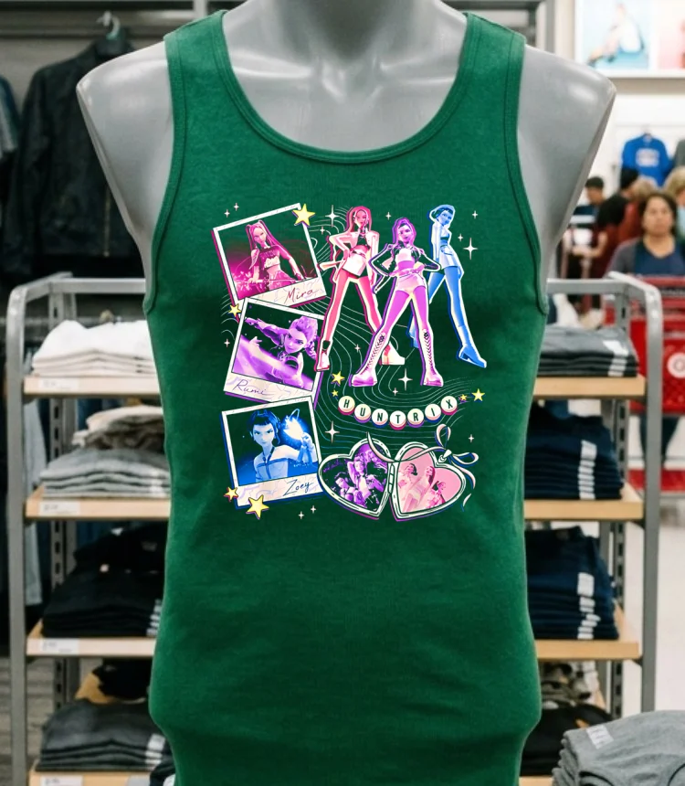 Huntrix Graphic Design Style Shirt - green-shirt Huntrix Graphic Design Style Shirt Green Shirt