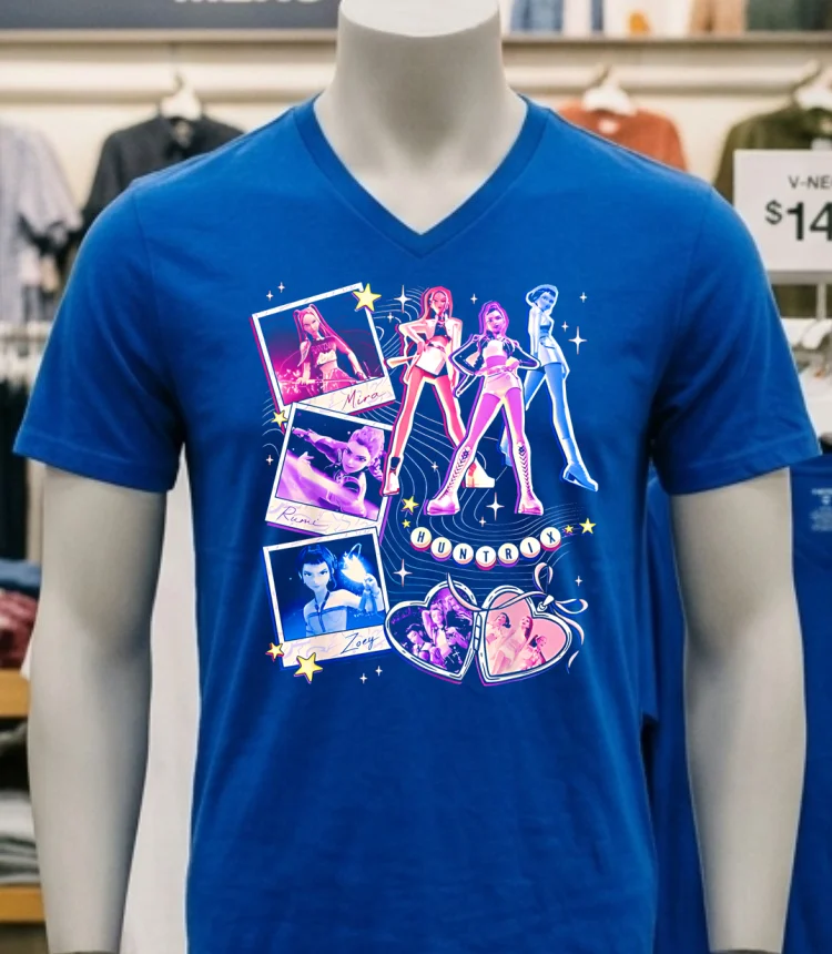 Huntrix Graphic Design Style Shirt - navy-shirt Huntrix Graphic Design Style Shirt Navy Shirt 1