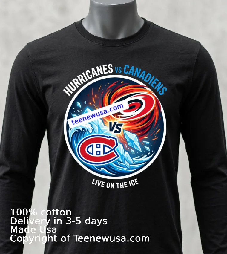 Hurricanes Vs Canadiens Nhl Sport T Shirt Balck Shirt