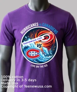 Hurricanes Vs Canadiens Nhl Sport T Shirt Purple Shirt