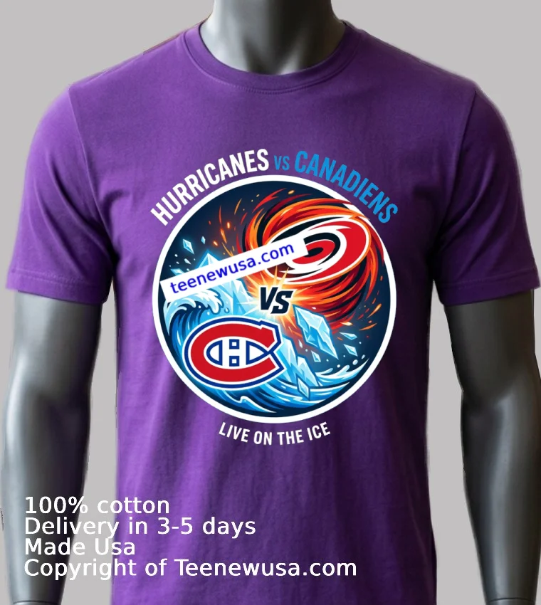 Hurricanes Vs Canadiens Nhl Sport T Shirt - purple-shirt Hurricanes Vs Canadiens Nhl Sport T Shirt Purple Shirt