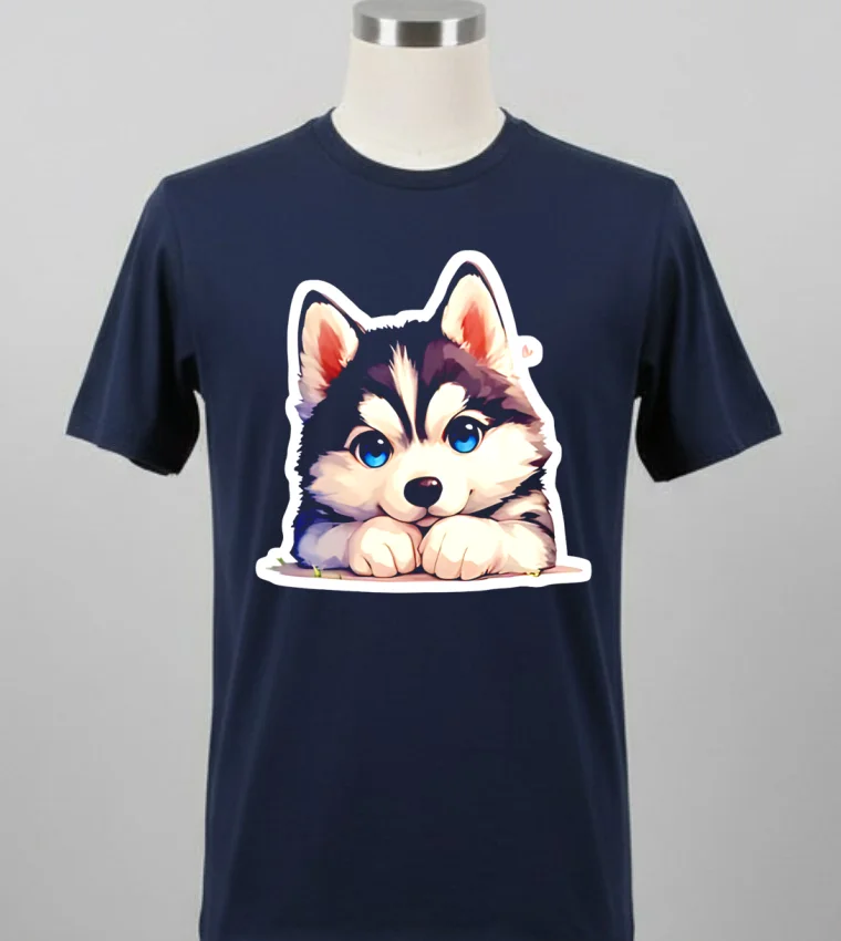 Husky Dog Cute Shirt - balck-shirt Husky Dog Cute Shirt Balck Shirt 2
