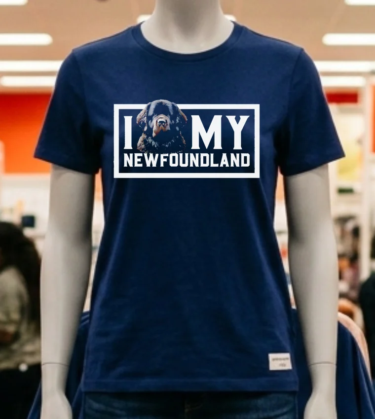 I Dog My Newfoundland Shirt - navy-shirt I Dog My Newfoundland Shirt Navy Shirt 1