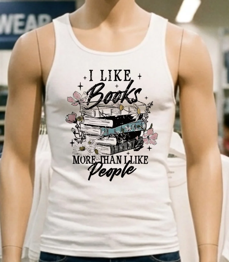 I Like Books More Than I Like People Shirt - white-t-shirt I Like Books More Than I Like People Shirt White T Shirt 1