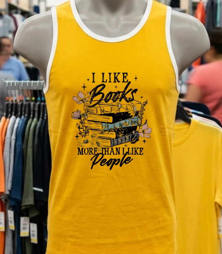 I Like Books More Than I Like People Shirt - yellow-t-shirt I Like Books More Than I Like People Shirt Yellow T Shirt