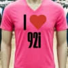 I Love 92i Shirt Pink T Shirt