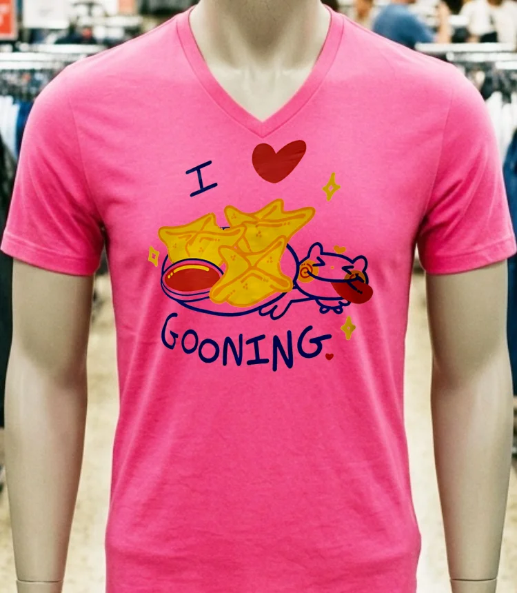 I Love Gooning Shirt - pink-t-shirt I Love Gooning Shirt Pink T Shirt