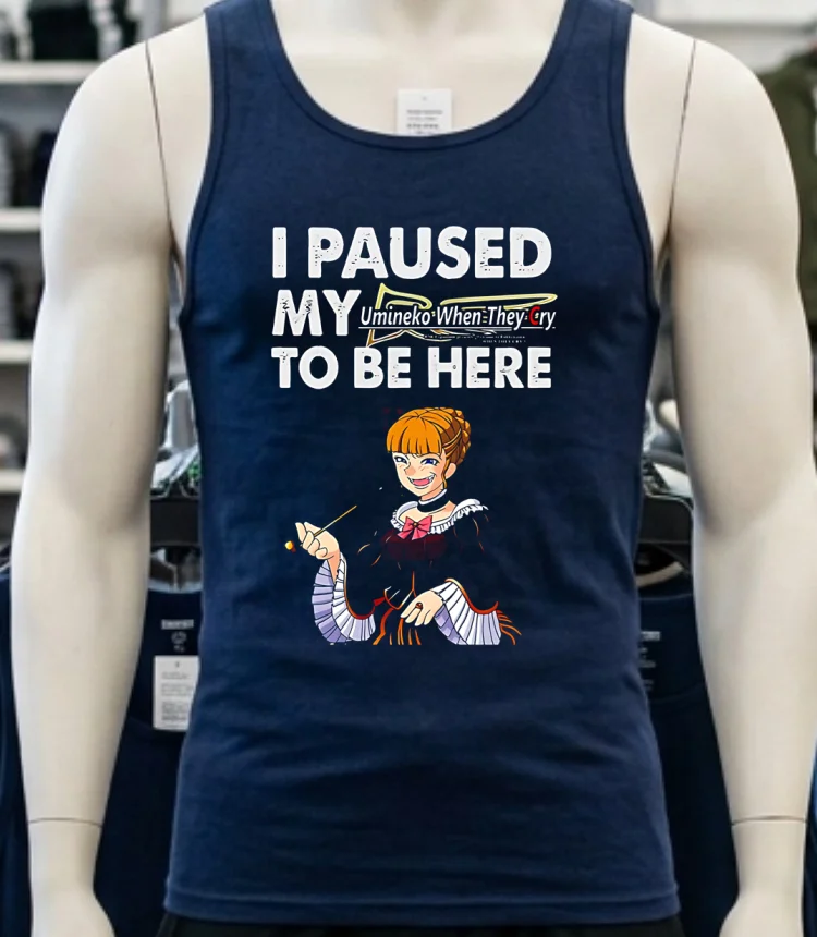 I Paused My Umineko When They Cry To Be Here Shirt - navy-shirt I Paused My Umineko When They Cry To Be Here Shirt Navy Shirt