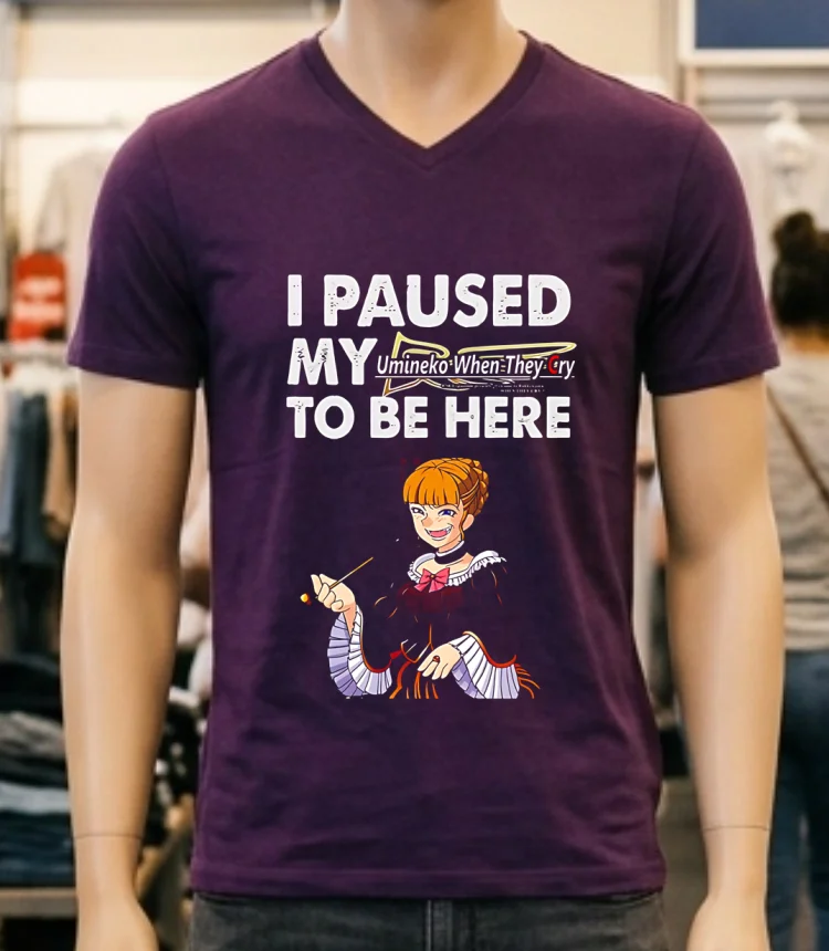 I Paused My Umineko When They Cry To Be Here Shirt - purple-shirt I Paused My Umineko When They Cry To Be Here Shirt Purple Shirt