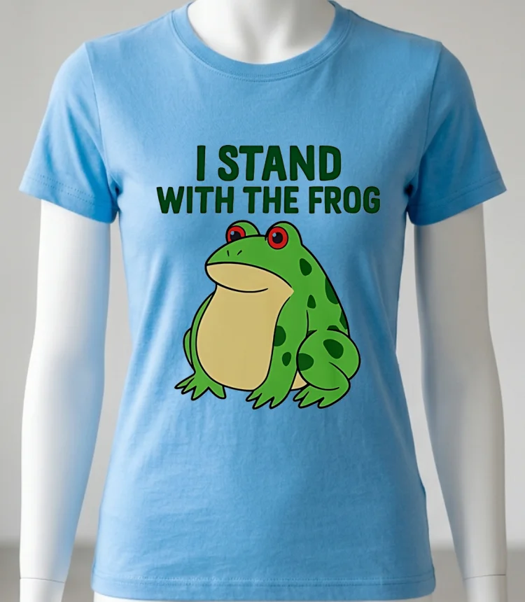 I Stand With The Frog Green Shirt - blue-shirt I Stand With The Frog Green Shirt Blue Shirt