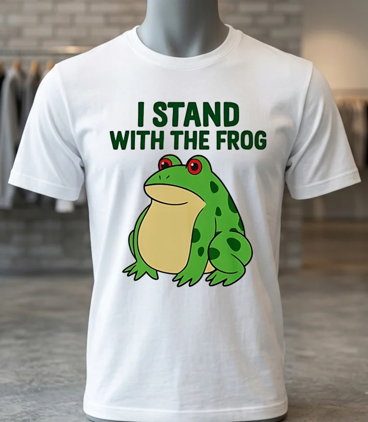I Stand With The Frog Green Shirt - white-t-shirt I Stand With The Frog Green Shirt White T Shirt 2
