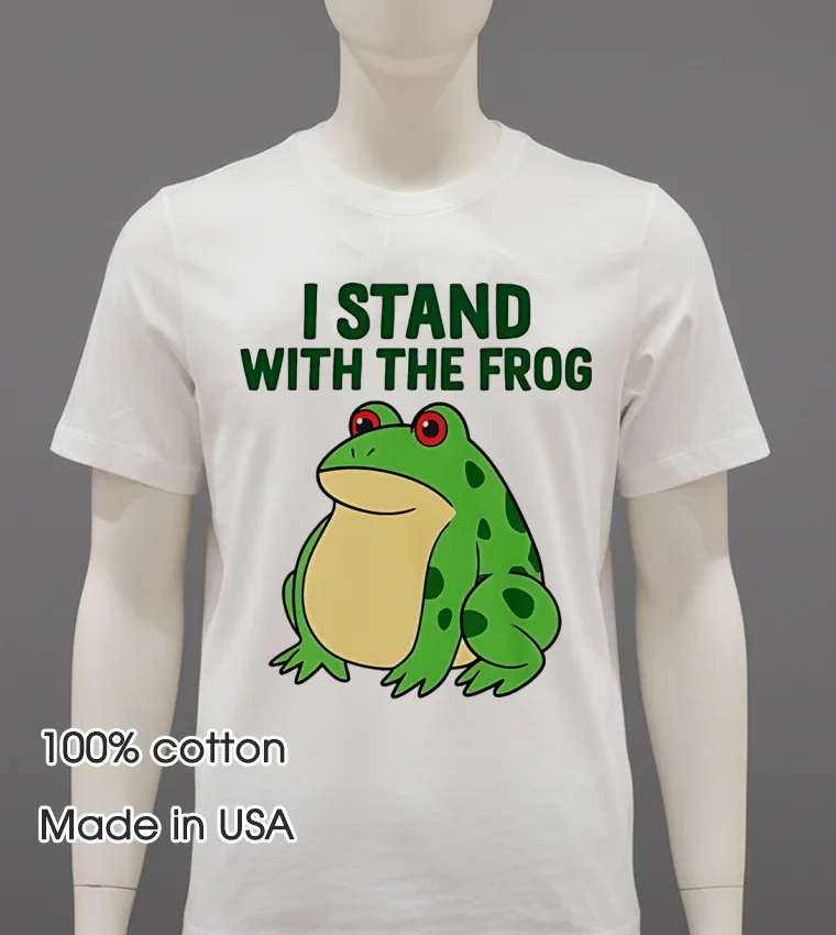 I Stand With The Frog Green Shirt - white-t-shirt I Stand With The Frog Green Shirt White T Shirt 3