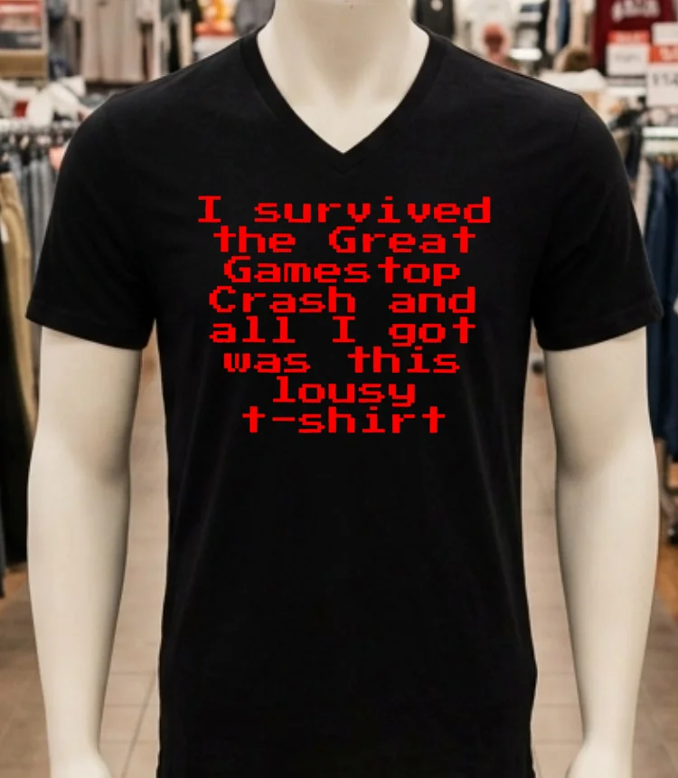 I Survived The Great Gamestop Crash And All I Got Was This Lousy T Shirt Shirt Balck Shirt 1