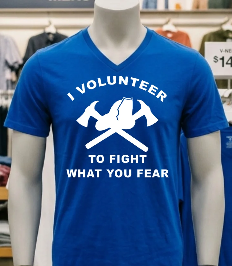 I Volunteer To Fight What Fear Shirt - navy-shirt I Volunteer To Fight What Fear Shirt Navy Shirt 1
