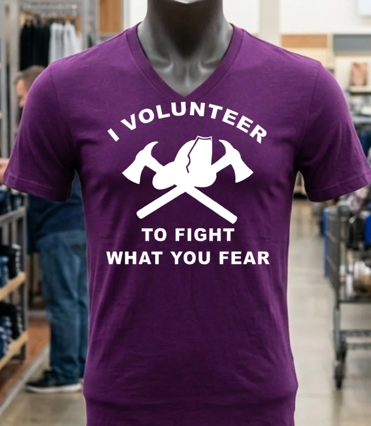 I Volunteer To Fight What Fear Shirt - purple-shirt I Volunteer To Fight What Fear Shirt Purple Shirt
