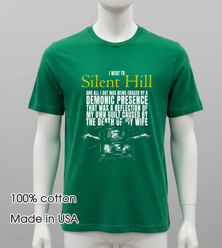 I Went To Silent Hill 2 Lousy Shirt - green-shirt I Went To Silent Hill 2 Lousy Shirt Green Shirt