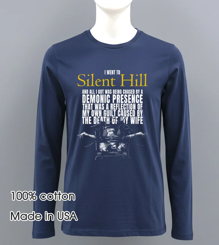 I Went To Silent Hill 2 Lousy Shirt - navy-shirt I Went To Silent Hill 2 Lousy Shirt Navy Shirt