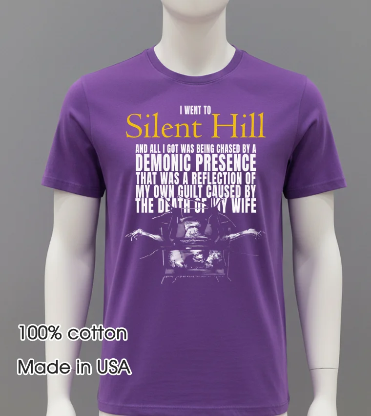 I Went To Silent Hill 2 Lousy Shirt - purple-shirt I Went To Silent Hill 2 Lousy Shirt Purple Shirt