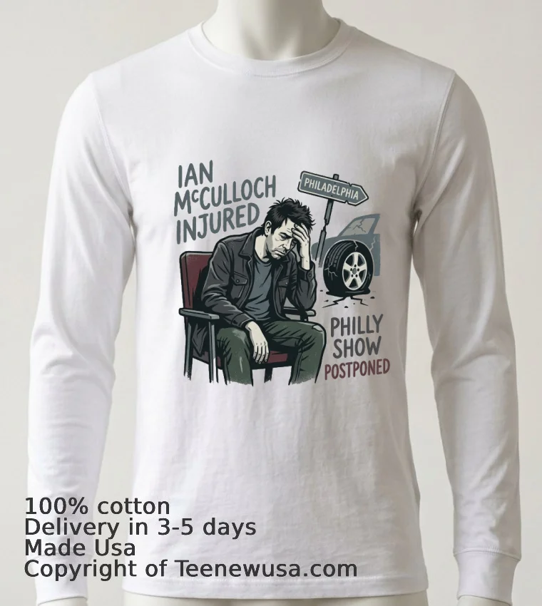 Ian Mcculloch Injured In Auto Accident And Philly Show Postponed T Shirt - white-t-shirt 6 Ian Mcculloch Injured In Auto Accident And Philly Show Postponed T Shirt White T Shirt 6