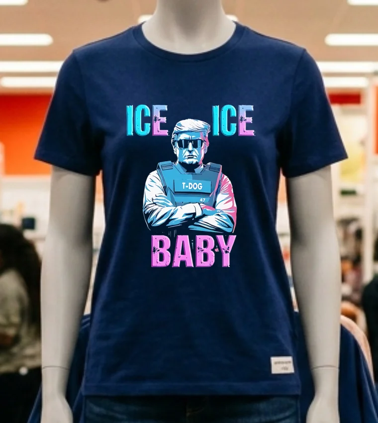 Ice Ice Baby Donald Trump T Dog Bulletproof Vest Shirt - navy-shirt Ice Ice Baby Donald Trump T Dog Bulletproof Vest Shirt Navy Shirt 1
