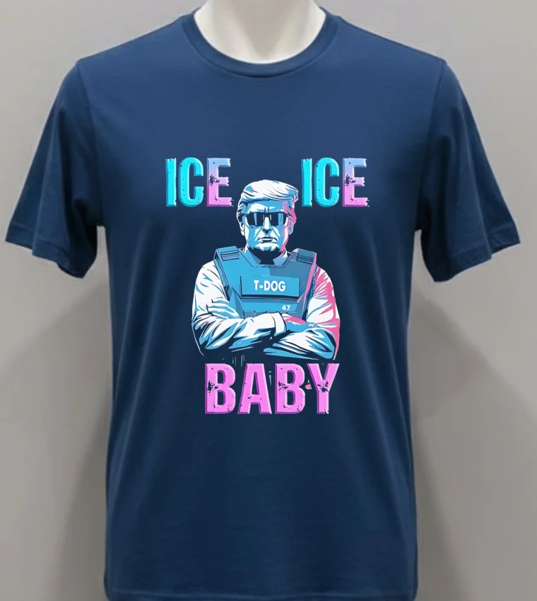 Ice Ice Baby Donald Trump T Dog Bulletproof Vest Shirt - navy-shirt Ice Ice Baby Donald Trump T Dog Bulletproof Vest Shirt Navy Shirt