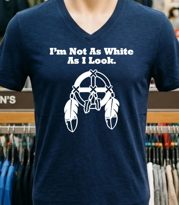 Im Not As White As I Look Shirt Navy Shirt