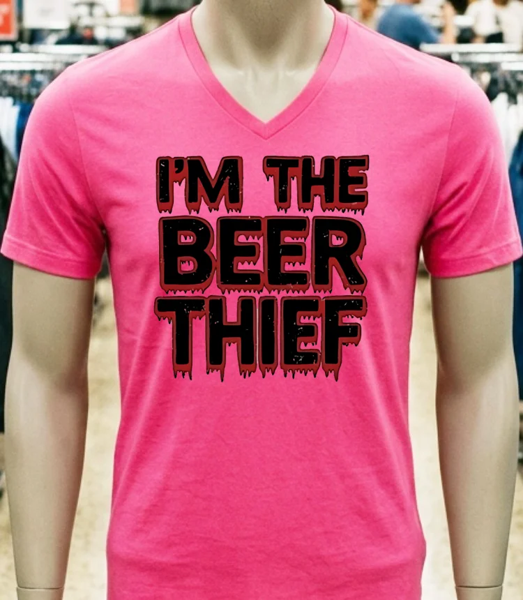 I’m The Beer Thief Beyond Hell Shirt - pink-t-shirt Im The Beer Thief Beyond Hell Shirt Pink T Shirt