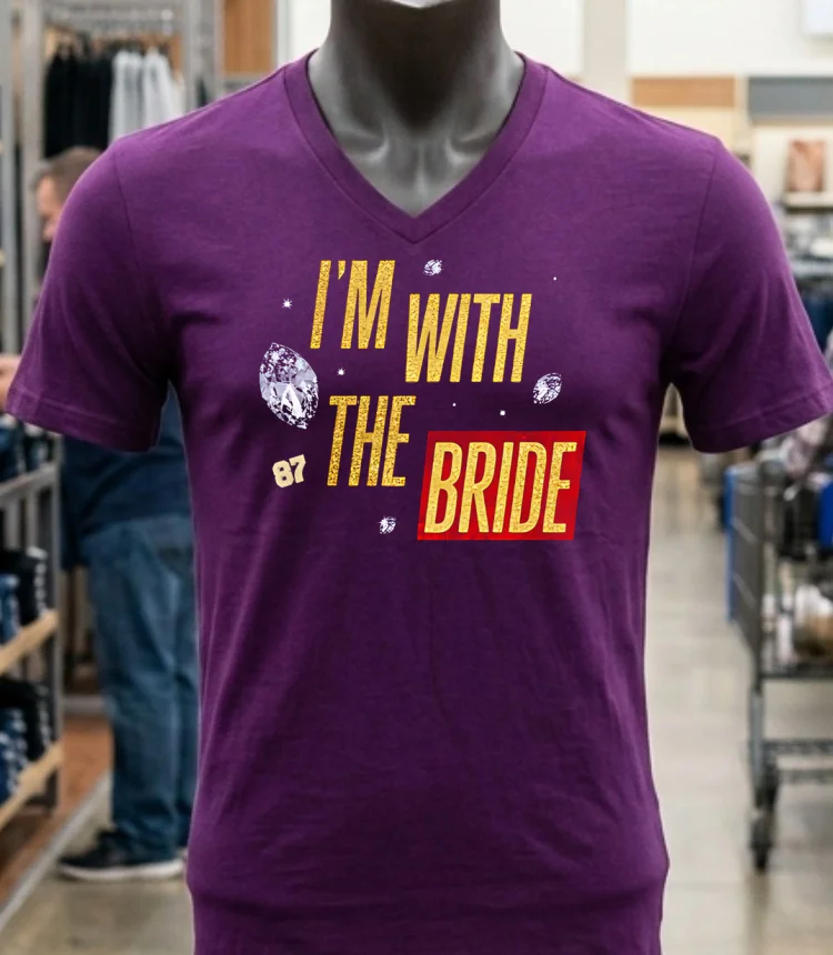 I M With The Bride Kansas City Chiefs Shirt - purple-shirt Im With The Bride Kansas City Chiefs Shirt Purple Shirt