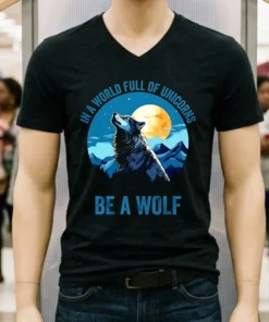 In A World Full Of Unicorns Be A Wolf Shirt