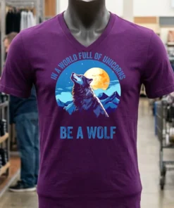 In A World Full Of Unicorns Be A Wolf Shirt